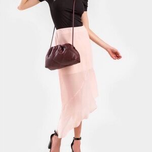 NWT! Francesca’s Blush Front Slit Midi Skirt - Size Small